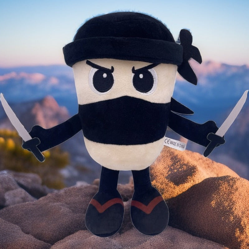 Tung Tung Tung Sahur Plush Toy Stylish Dual Sword Warrior