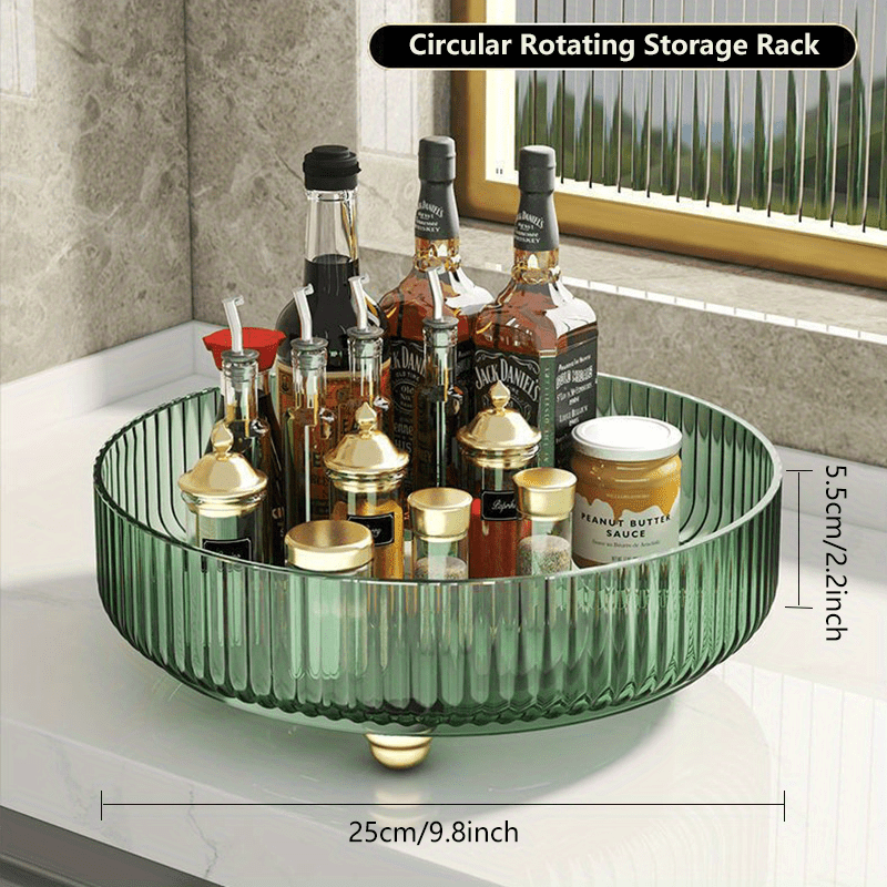 1pc Turntable Organizer Spice Spinner Rotating Seasoning Rack Holder
