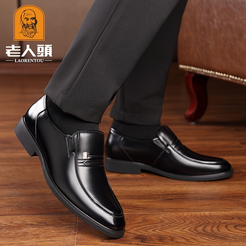 LAORENTOU Men's Leather Dress Shoes Lightweight Formal Shoes