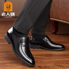 LAORENTOU Men's Leather Dress Shoes Lightweight Formal Shoes