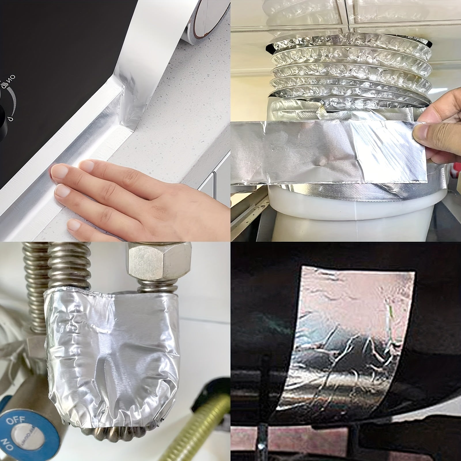 Aluminum Foil Tape for Ventilation Pipe, Waterproof, Fireproof