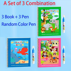 Magic Water Book Reusable Watercolor Activity Book with Waterproof Pages