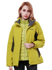 3-in-1 Winter Thermal Hooded Jacket Fleece Lined Down Jacket