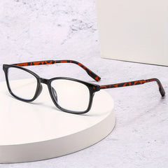 Square Clear Lens Glasses Lightweight Anti Light Reading Glasses