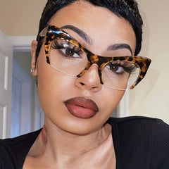 Vintage Cat Eye Women Glasses Metal Eyewear