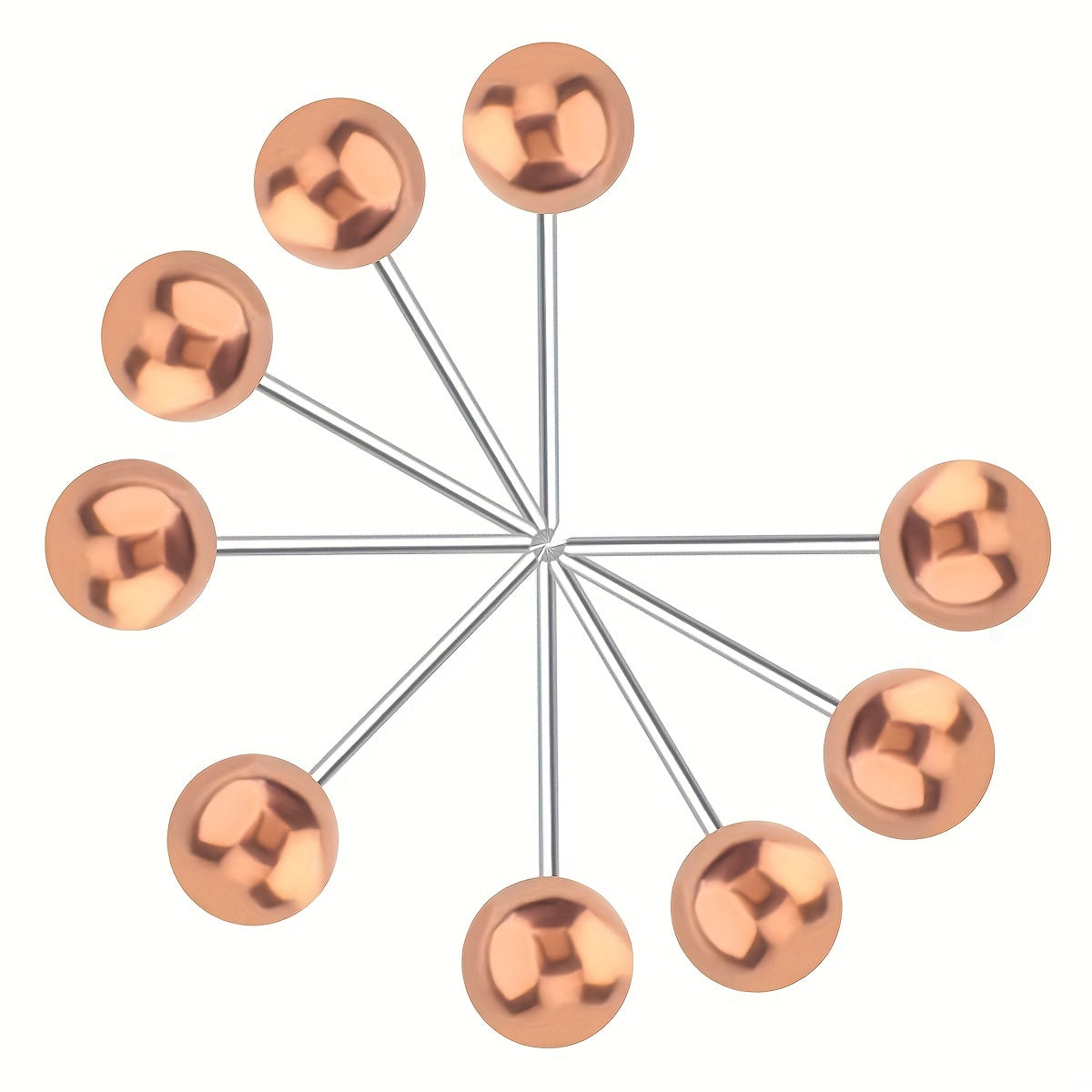 200pcs Rose Push Pins Map Tacks 1 6Inch Retro Metallic Beads Head