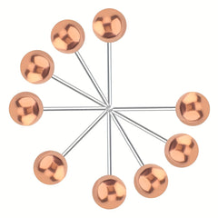 200pcs Rose Push Pins Map Tacks 1 6Inch Retro Metallic Beads Head