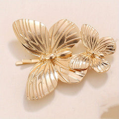Golden Butterfly Shaped Hair Pin Alloy Hairpin Hair Clip For Side Hair Bang