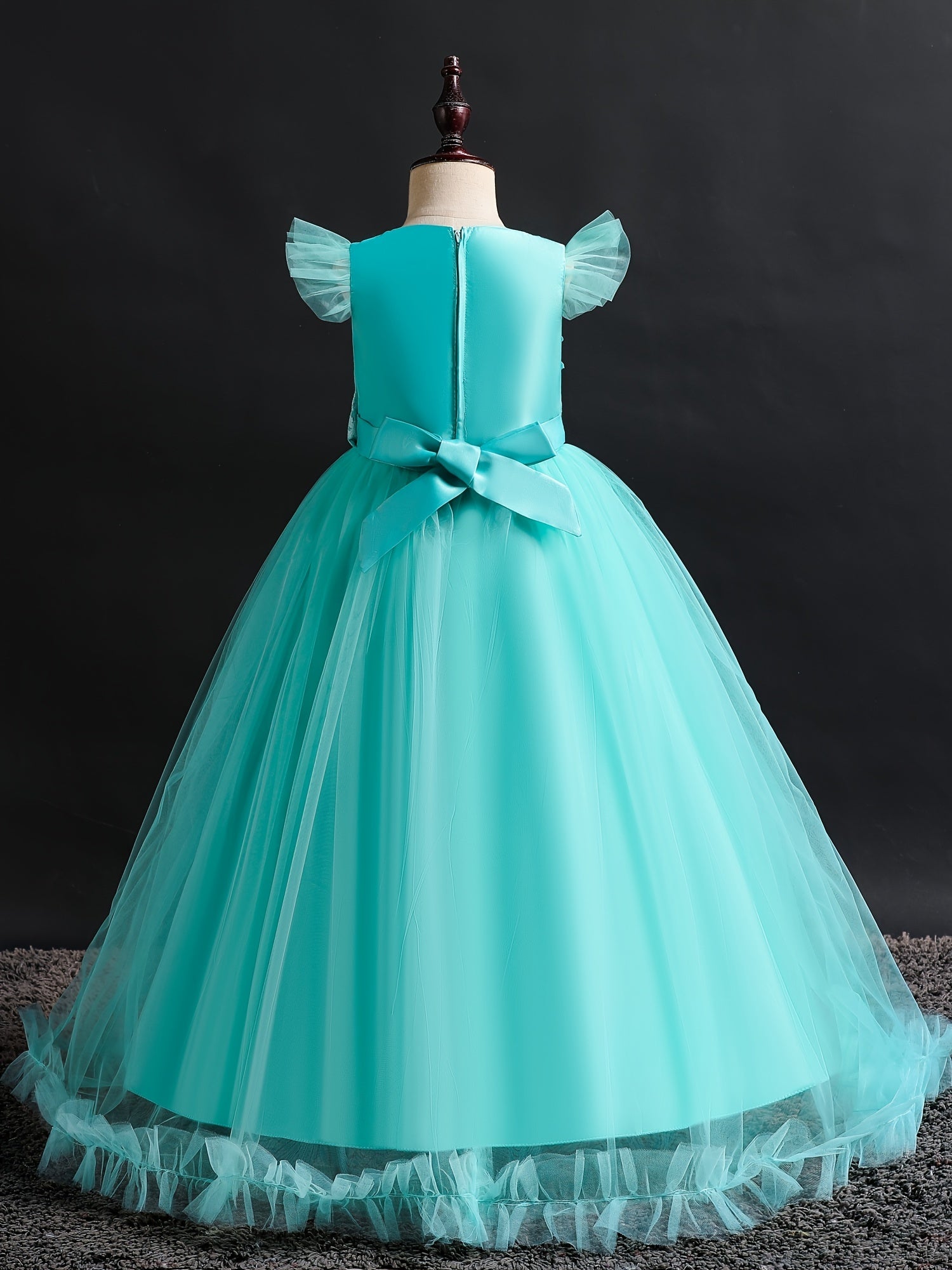 Girls Formal Maxi Dress Wedding Pageant Party Princess Communion