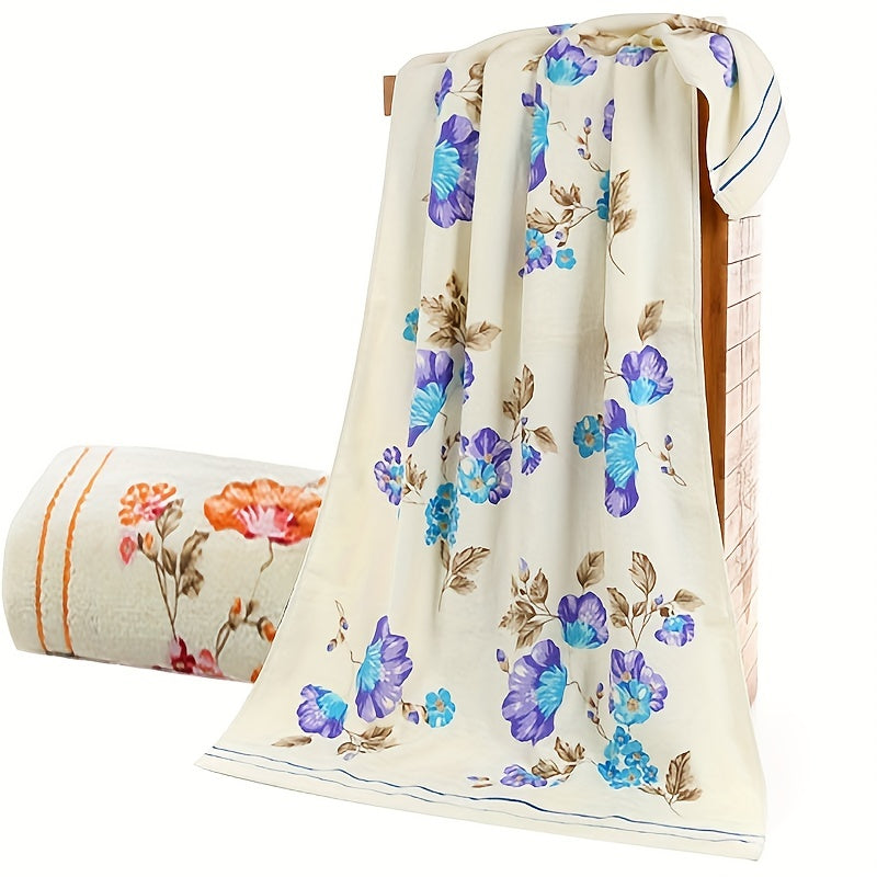 Boho Flower Printed Cotton Hand Towels Set