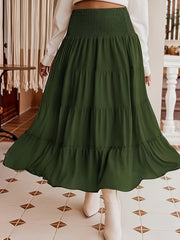  Boho Skirt Women's High Waist Smock Skirt