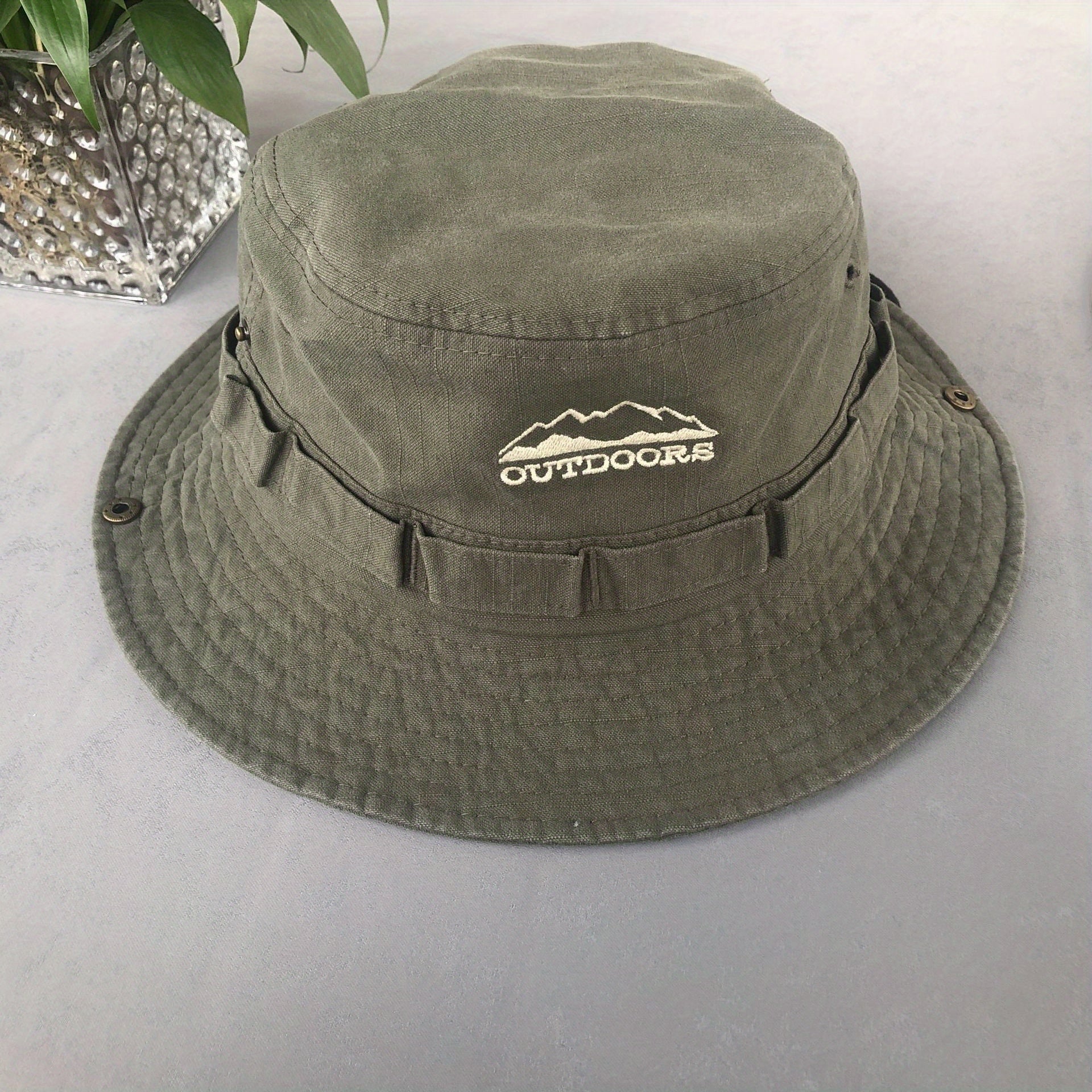 Foldable Outdoor Sunshade Boonie Hat Breathable Cotton Cowboy Hat