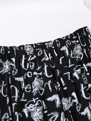 Alphabet Print Matching Sweatpants for Family Activities and Travel