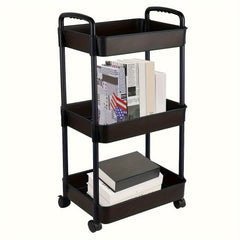 Portable 3-Layer Storage Cart for Office and School Supplies