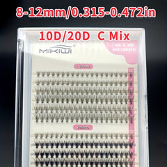 240pcs 10D 20D Cluster Lashes DIY Eyelash Extension C Curl Faux Mink 8-12mm