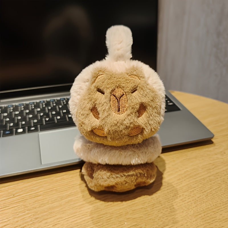 Cute Cartoon Capybara Plush Earmuffs for Adults