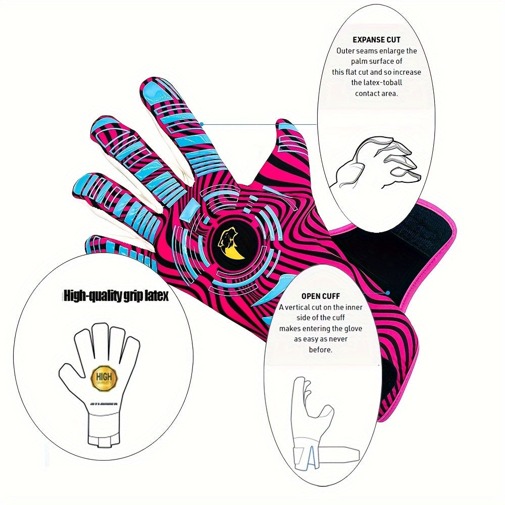 Latex Football Goalkeeper Gloves Thickened Comfortable Durable Anti-slip