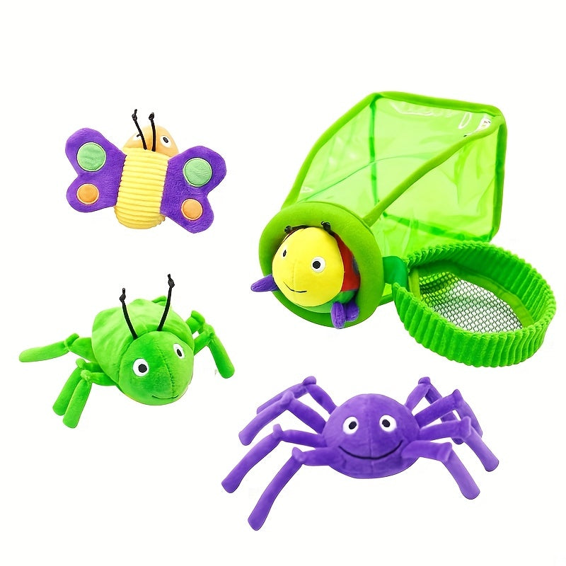 Colorful Insect Jar Plush Rattle Baby Animal Toy