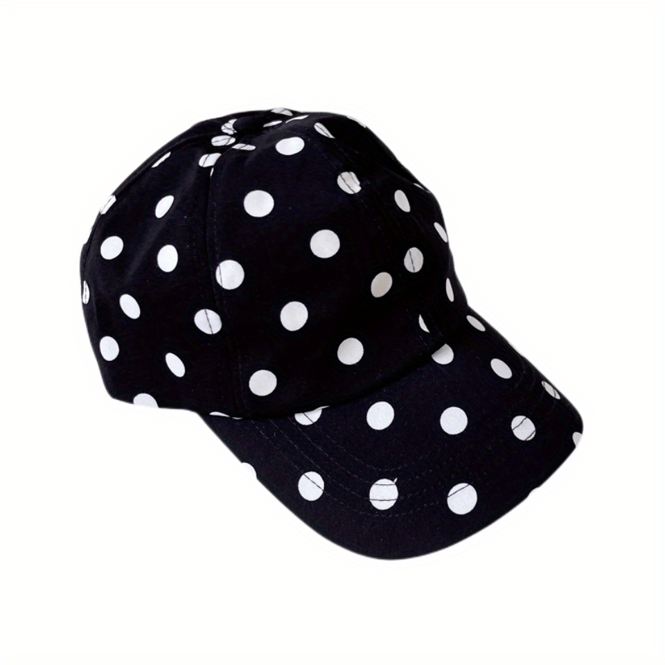 Polka Dot Print Baseball Cap Lightweight Adjustable Sun Hat