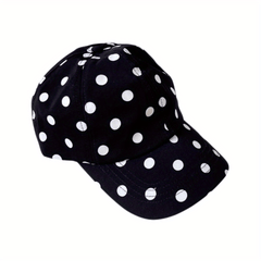 Polka Dot Print Baseball Cap Lightweight Adjustable Sun Hat