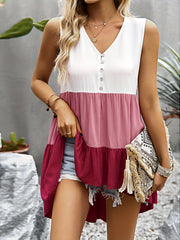 Casual Sleeveless Tank Top for Summer Women's Clothing