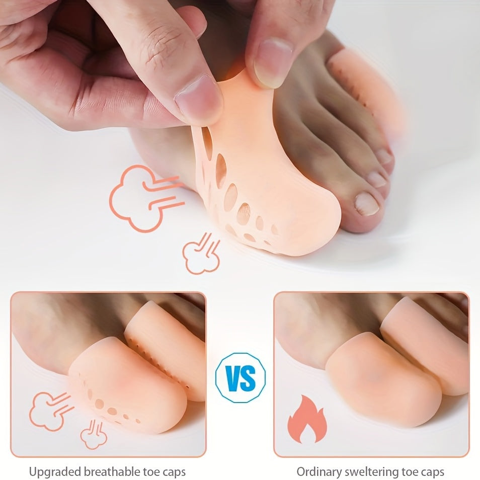 Breathable Silicone Toe Protectors for Runners & Foot Care