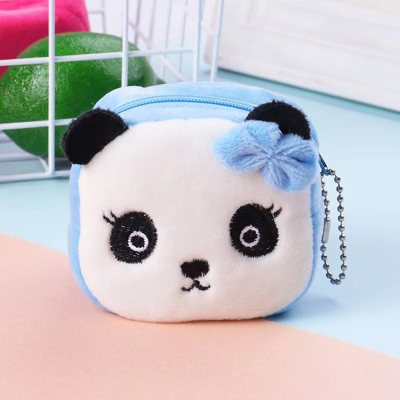 Cartoon Plush Lipstick Storage Bag Cosmetic Bag Coin Purse Zipper Wallet