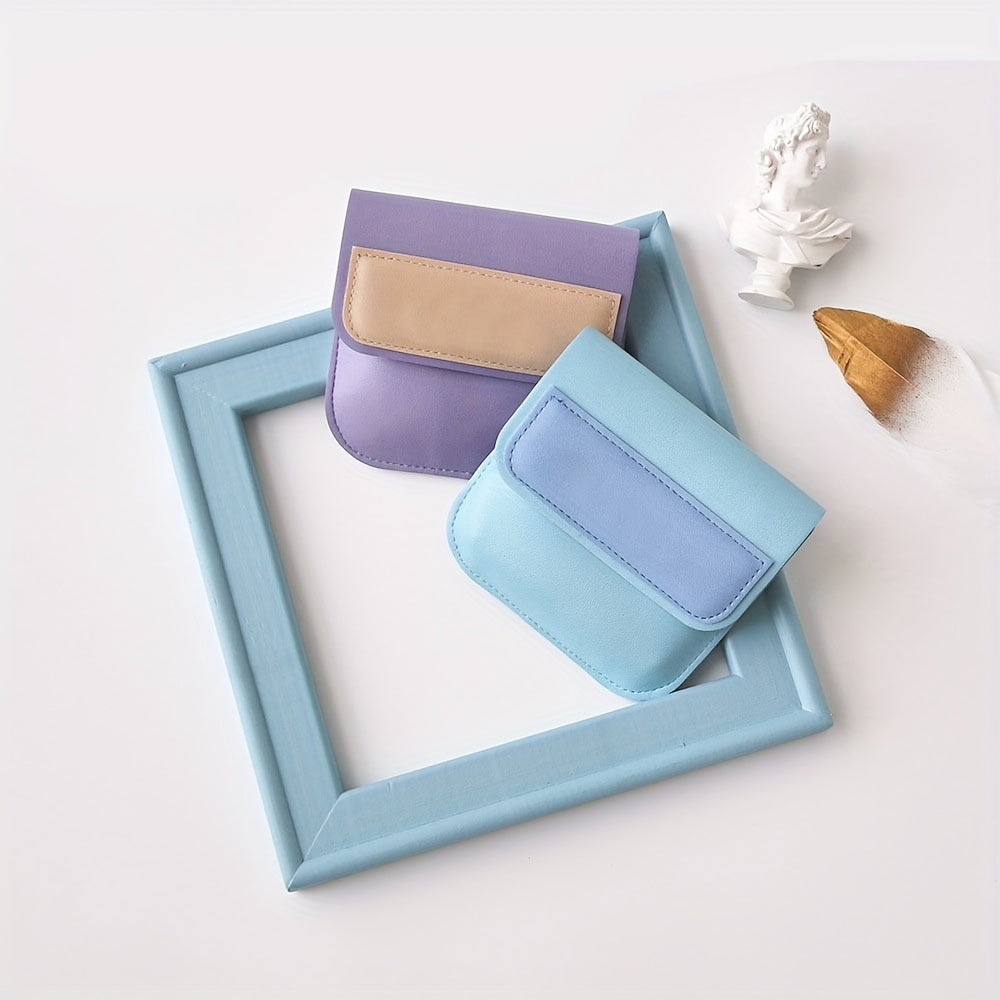 Mini Snap Button Coin Purse Storage Bag Portable Card Holder