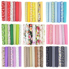 7pcs Floral Patchwork Multicolor Cloth Set for DIY Sewing