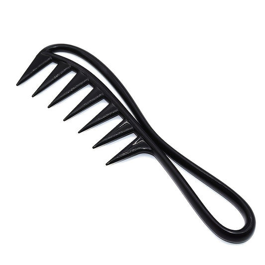 Wide Tooth Plastic Hair Comb For Curly Hair - Detangling and Massaging