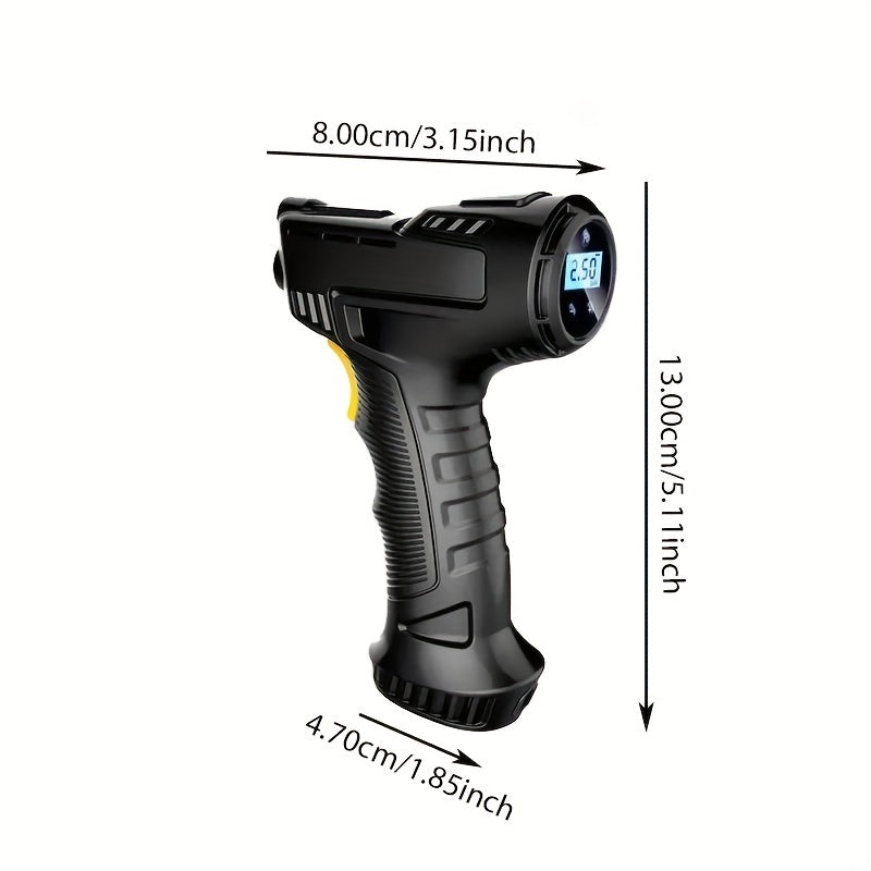 120W Portable Car Air Compressor Inflator Handheld Pump LED Light