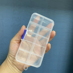 1PC Portable 10 Compartment Storage Box Small Medicine Case Detachable Divider