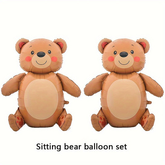 1pc Huge Sitting Bear Balloon Aluminum Film Sitting Balloon