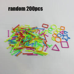 200pc Geometric Shape Building Blocks Educational Kit