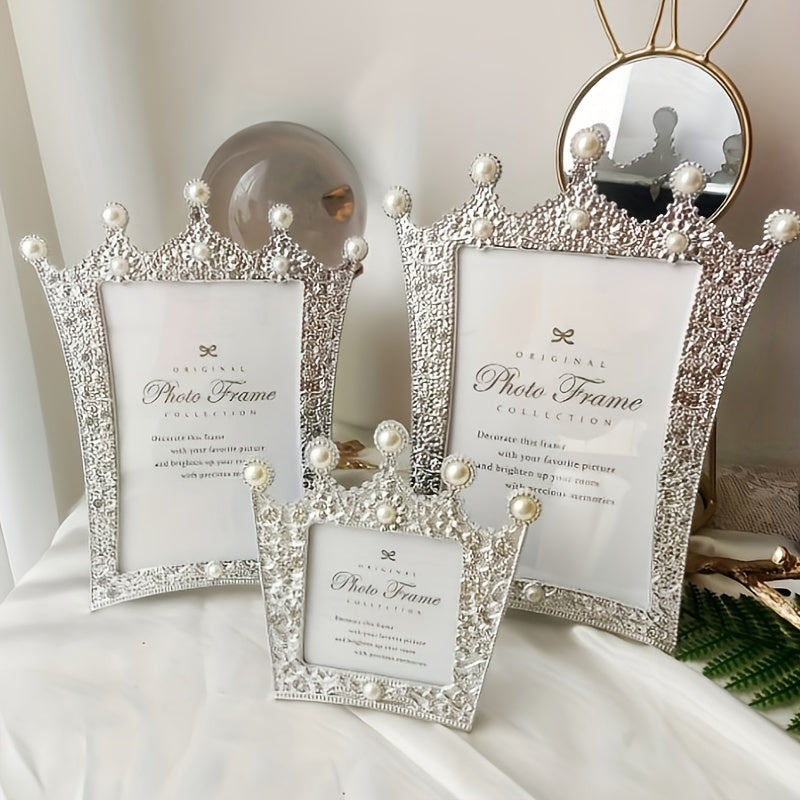 Gorgeous Faux Pearl Photo Frame for Home Decor with Inner Paper