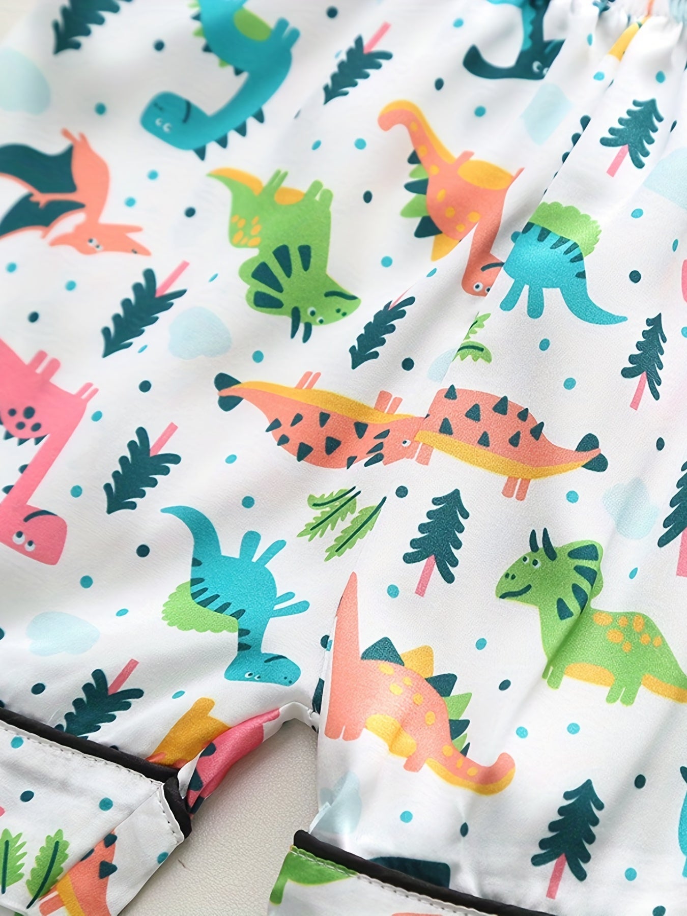 Boys Dinosaur Pajama Set Short Sleeves Tops & Bottoms