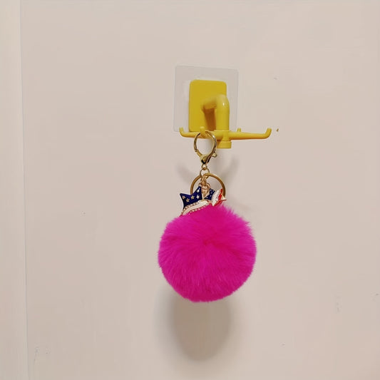 Rabbit Fur Ball Keychain for Purse Bag Pendant