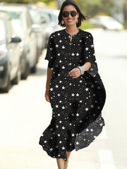 Bohemian Striped Beach Dress Casual Every Vacation Dress For Spring & Summer