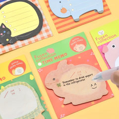 16pcs 320sheets Animal Sticky Notes Removable Self Stick Notes Office Memo Set