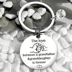 Grandad Granddaughter Keyring The Love Is Forever Keychain