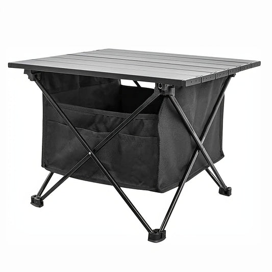 Portable Folding Camping Table Aluminum Lightweight Collapsible with Storage Bag