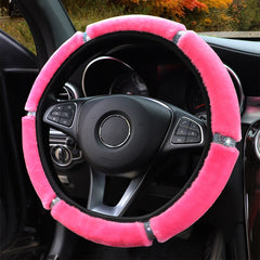 Car Plush Diamond Inlaid Steering Wheel Cover