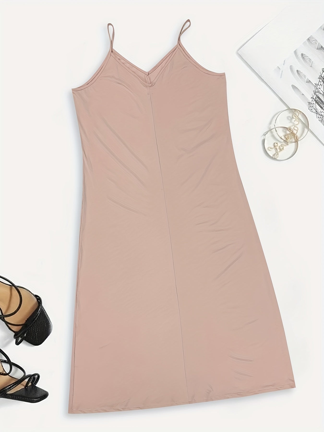  V Neck Maxi Cami Dress