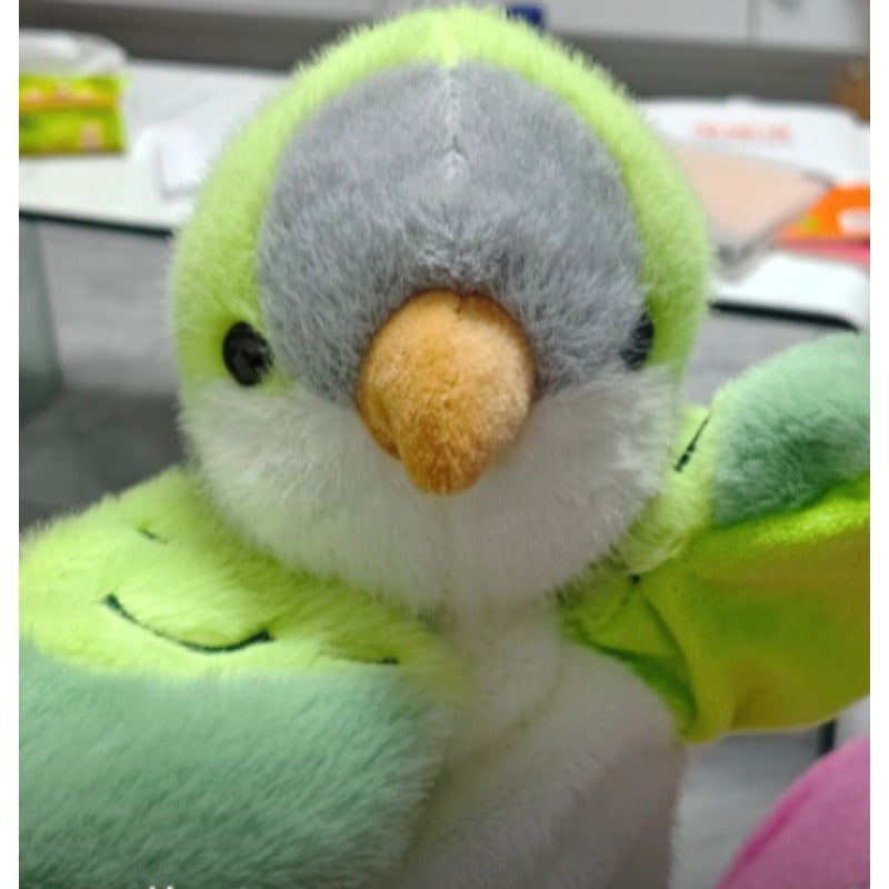 Back to School Plush Bird Parrot Puppet Toy Ventriloquist Doll