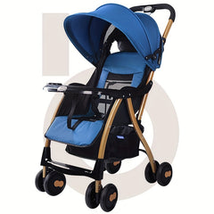Panoramic Sunroof Awning Baby Stroller with One-handed Folding