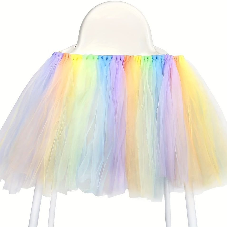1st Birthday High Chair Skirt Banner & Tutu Decoration
