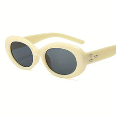 Y2K Oval Sunglasses For Women Men UV400 Sun Shades
