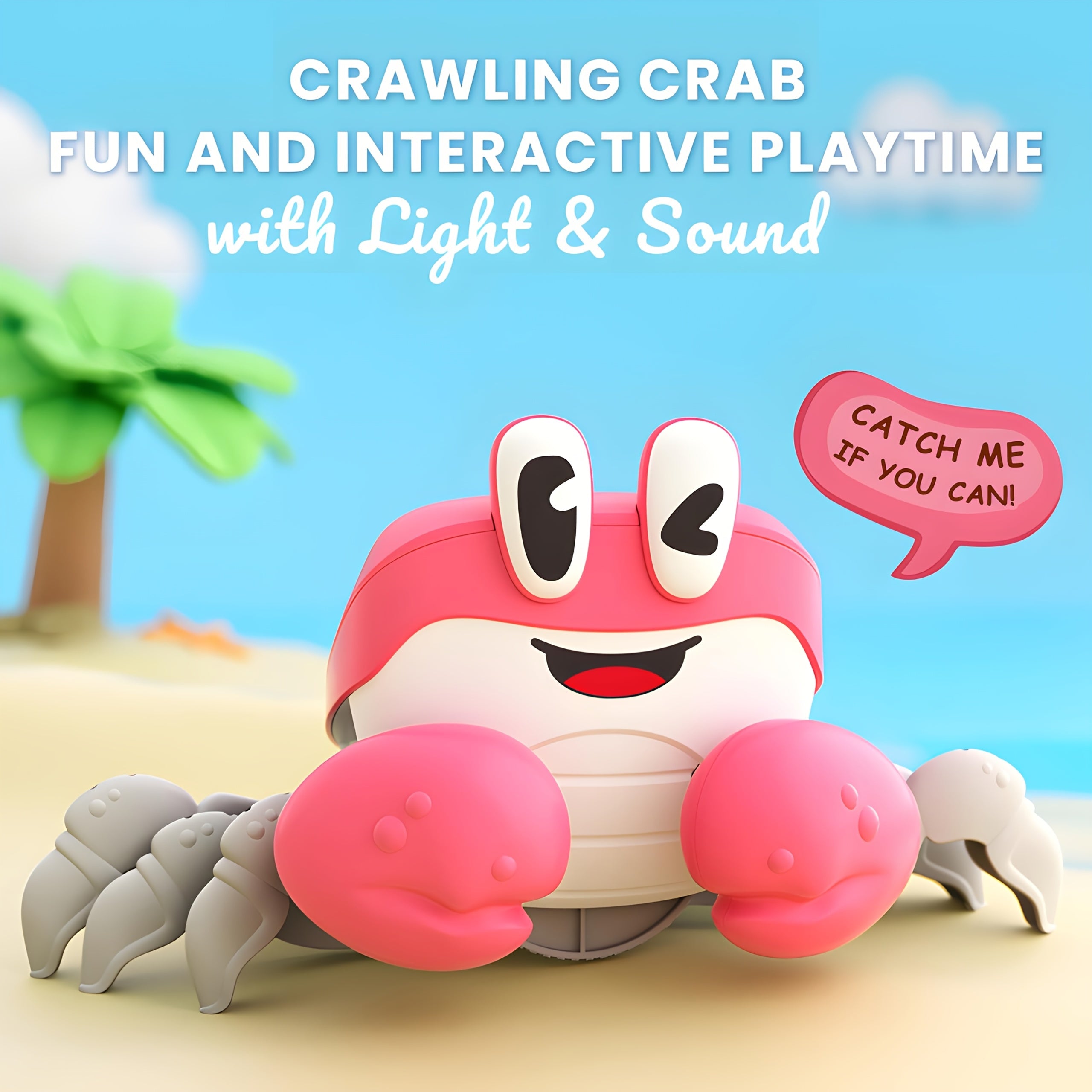 Electronic Sensing Toy Crab with Music and Crawling