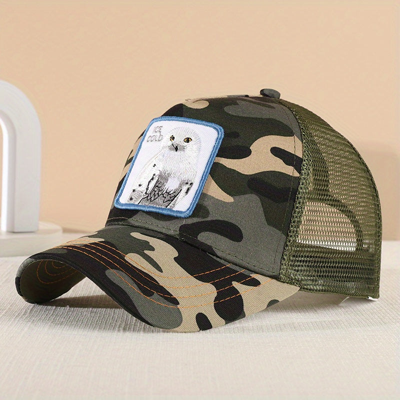 Owl Animal Baseball Cap Summer Mesh Sunshade Peaked Cap