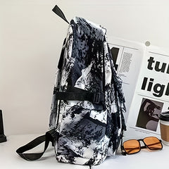 Tie Dye Pattern School Bag Large Capacity Storage Rucksack